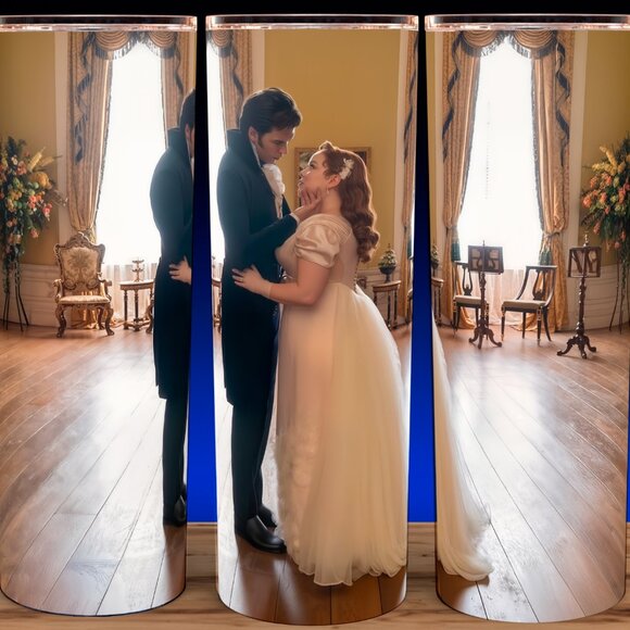 Bridgerton TV Show Season 3 - Penelope and Colin Wedding Cup Mug Tumbler 20oz - Picture 1 of 3
